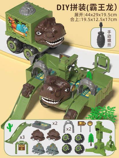 disassembly 4-in-1 deformation engineering vehicle with trolley sliding track