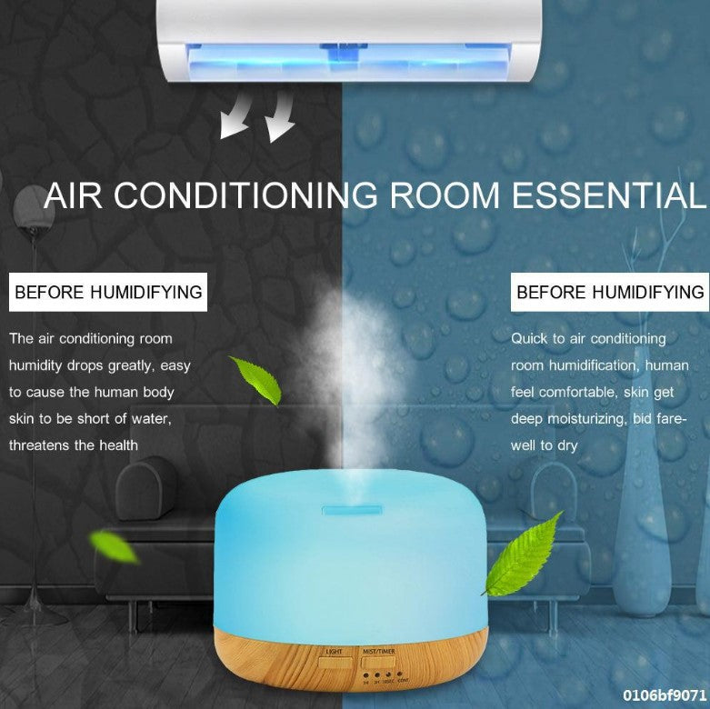 Air Aroma Diffuser - Ultrasonic High-capacity Mist Nozzle with Humidifier for Home Use