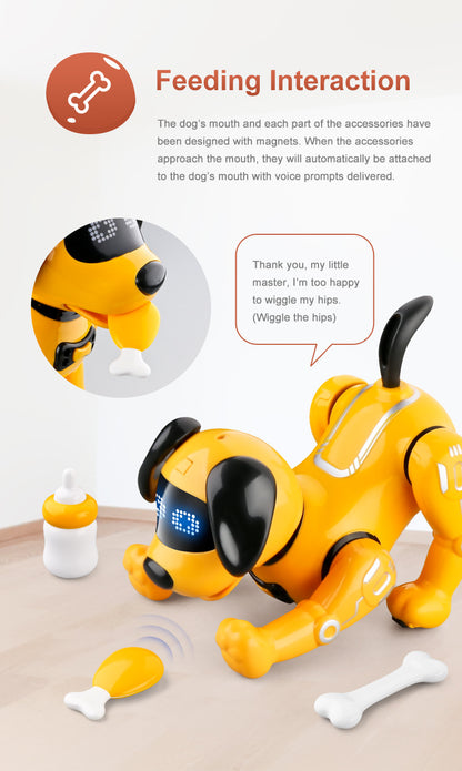 Interactive Remote Control Robot Dog Toy with Accessories