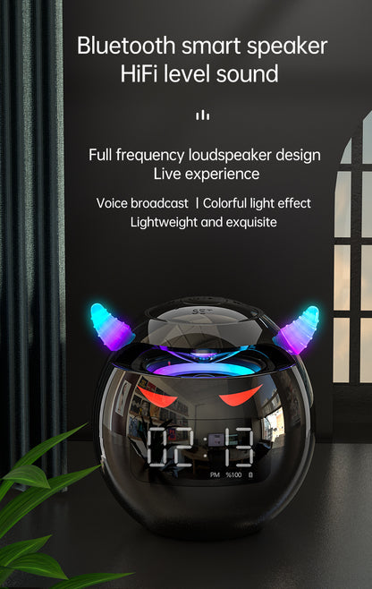 devil Bluetooth speaker clock alarm clock sound hifi speaker