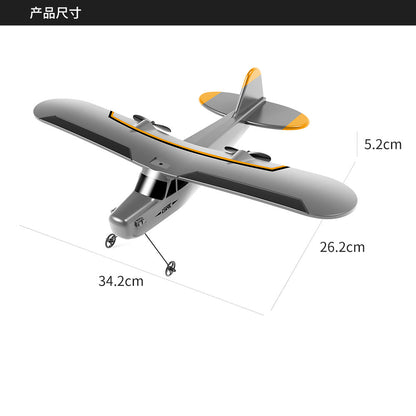 2-Way Remote Control Fixed Wing Aircraft Toy - Foam Glider with Flight Control Electric Senas Fighter