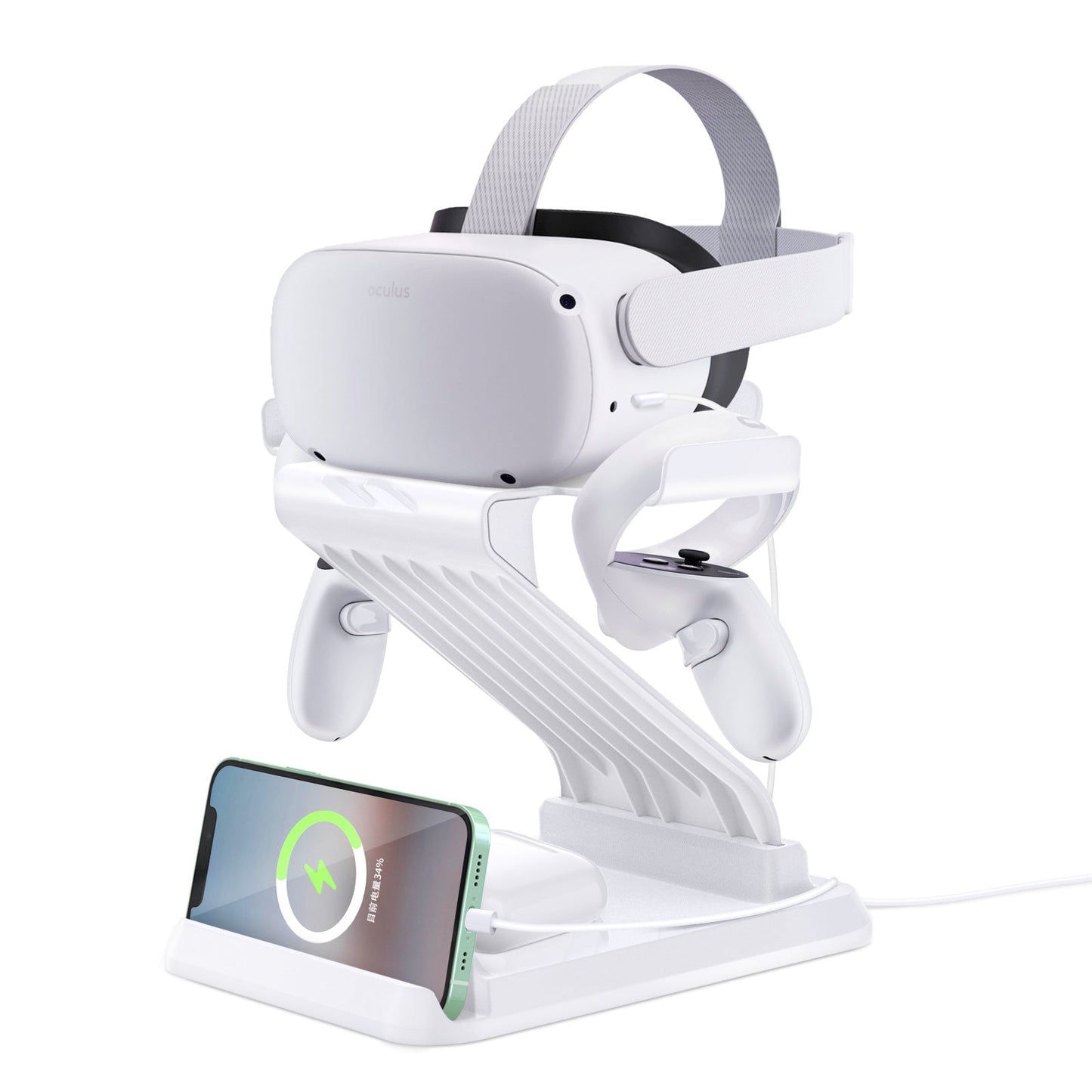 VR Headset Charging and Display Stand for Oculus Quest 2, HTC, Pico Neo 3 and Other VR Headsets