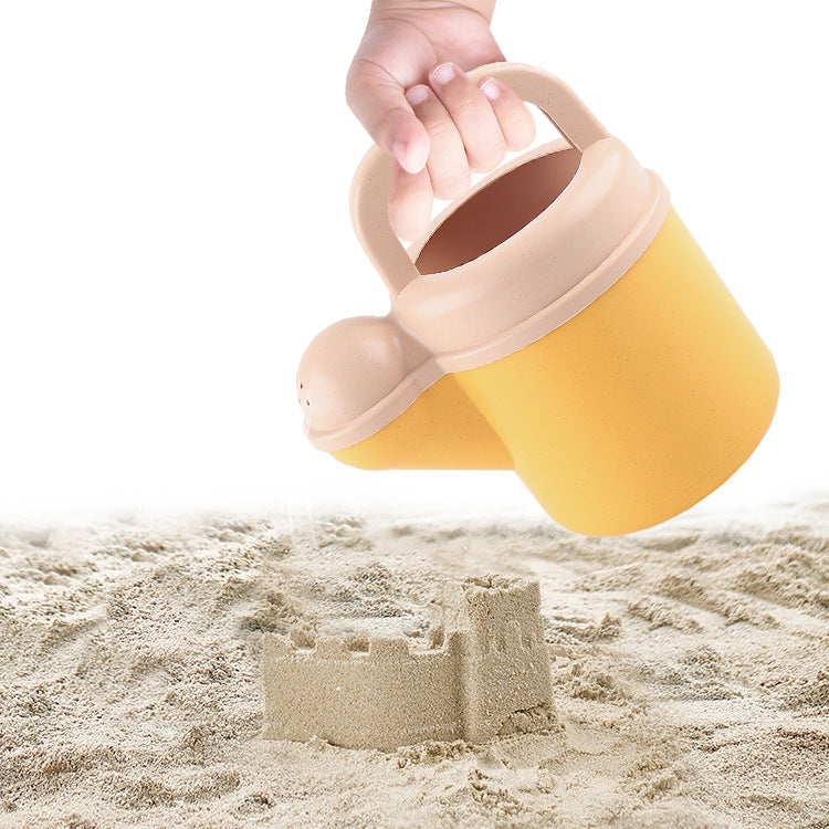 Eco-Friendly Wheat Straw Beach Bucket Set with Sand Digging Tools and Watering Can