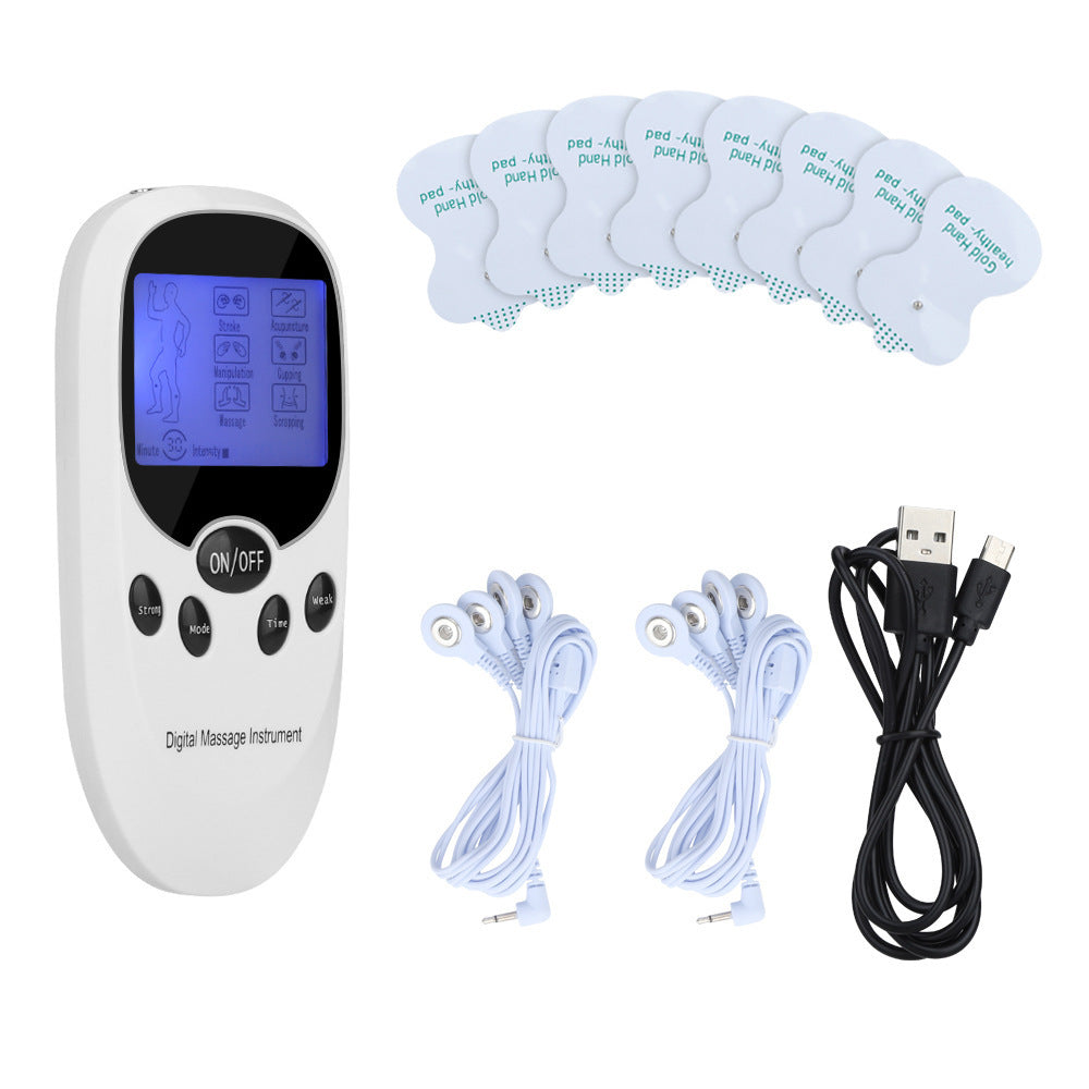 Dual Channel Digital Meridian Massager for Neck, Back, Waist and Legs - Portable and Battery Operated