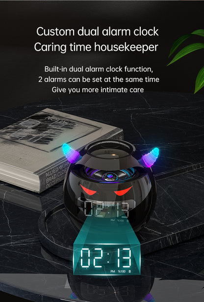 devil Bluetooth speaker clock alarm clock sound hifi speaker