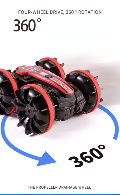 RC Amphibious Vehicle - Double-Sided Stunts and Tumbling, Perfect for the Beach