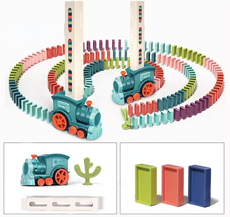 Educational Children's Toy: Dominoes Automatic Electric Train