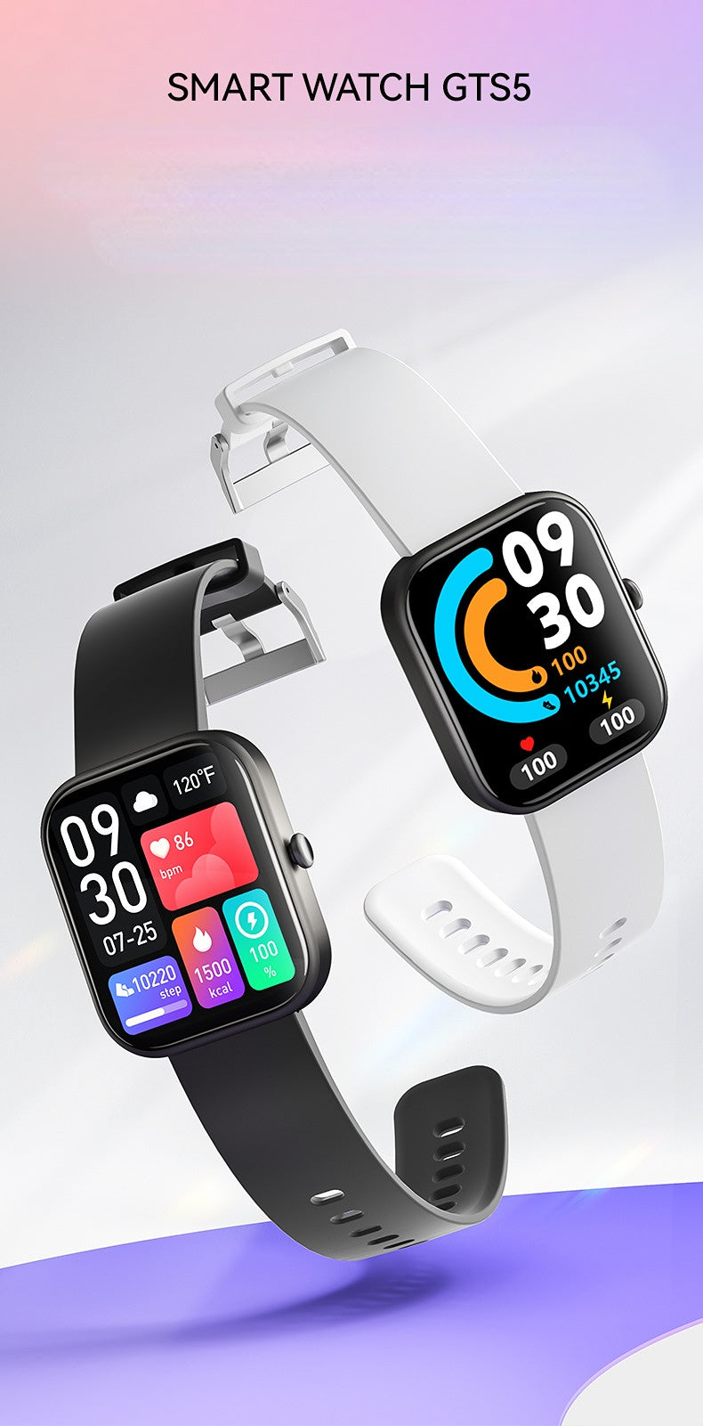 Smart Watch - Heart Rate, Blood Oxygen & Health Monitoring, Sports Tracking, Bluetooth Calling