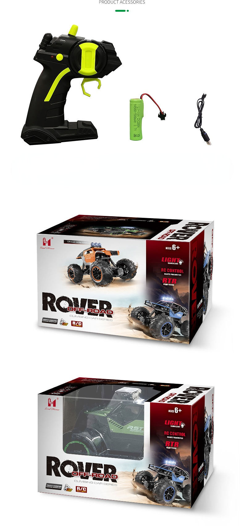 Rechargeable Alloy RC Buggy for Kids:Charging Motion Remote Control Car, Climbing Car, Bigfoot Toy