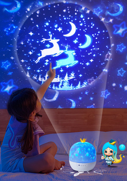 star sky projector small night light children's bedroom dreamy revolving star atmosphere light